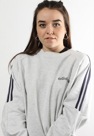 VINTAGE ADIDAS SPELL OUT LOGO SWEATER