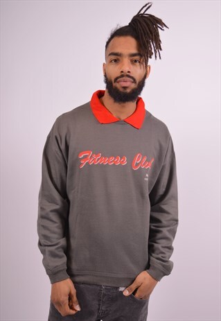 PUMA MENS VINTAGE SWEATSHIRT JUMPER XL GREY 90S