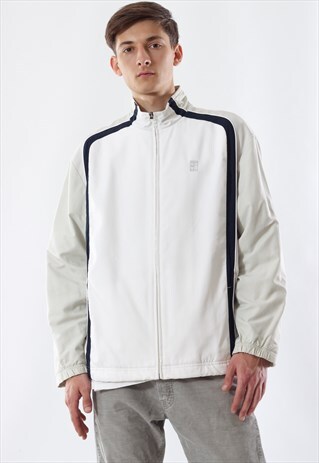 VINTAGE NIKE CHALLENGE COURT TENNIS TRACKSUIT 90S WHITE
