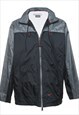 Vintage Nike Black & Grey Zip-Front Nylon Jacket - M