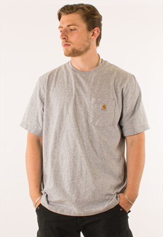 VINTAGE GREY CARHARTT POCKET T-SHIRT TEE
