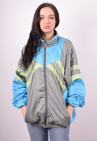 REEBOK WOMENS VINTAGE TRACKSUIT TOP JACKET XL MULTI 90'S