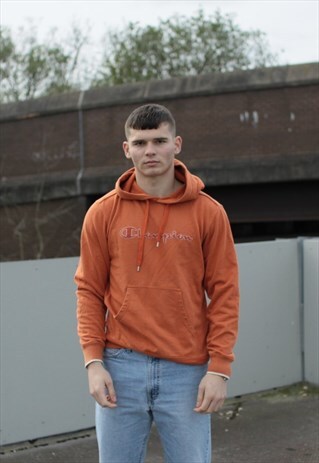 VINTAGE ORANGE CHAMPION HOODIE