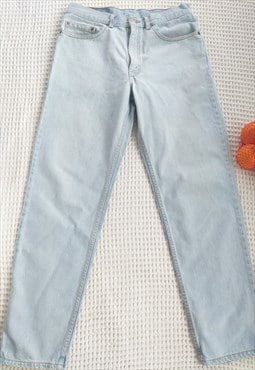 Vintage 550 Pale Blue Tapered Leg Levi Jeans