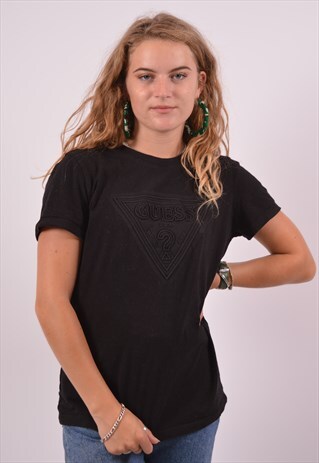 VINTAGE GUESS T-SHIRT TOP BLACK