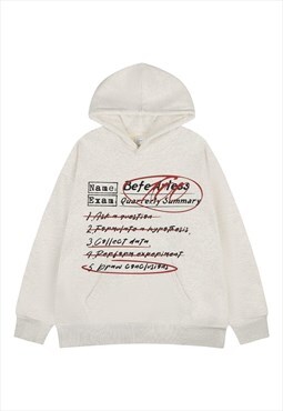 Fearless slogan hoodie graffiti pullover paint scribble top