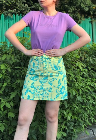 90S FLORAL SKIRT