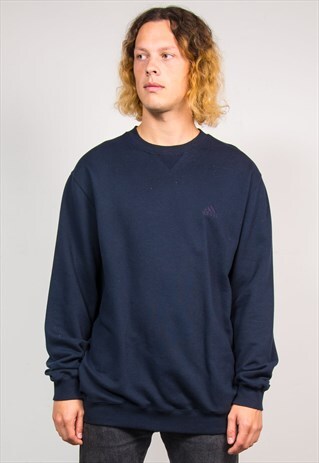 90'S ADIDAS VINTAGE NAVY BLUE SWEATSHIRT