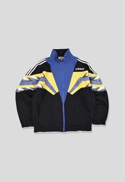 Vintage 90s Adidas Embroidered Logo Abstract Pattern Jacket
