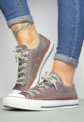 VINTAGE 90S CONVERSE PURPLE SPARKLY OX SHOES GRUNGE RETRO