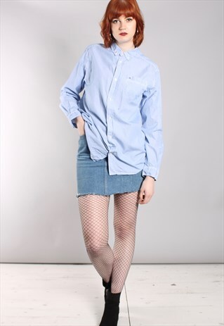 VINTAGE 90S TOMMY HILFIGER BLUE STRIPE SHIRT