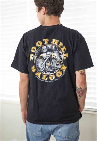 VINTAGE BIKER T-SHIRT LOGO 90S XL 10.3