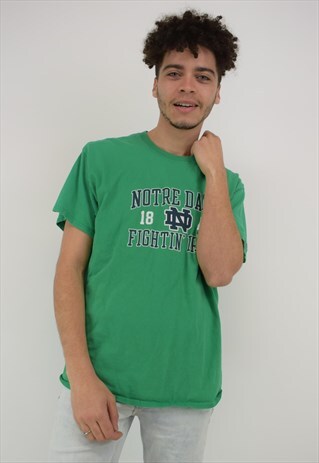 VINTAGE 90'S CHAMPION GREEN NOTRE DAME T-SHIRT