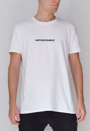 WHITE UNTOUCHABLE (NAVY) T-SHIRT