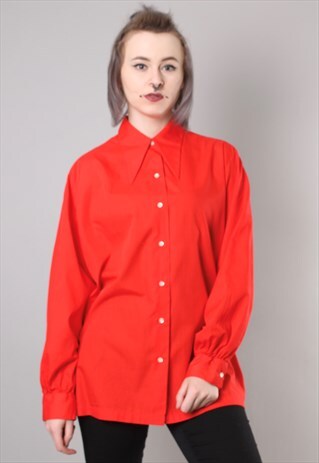 VINTAGE 70S RED MOD OVERSIZE SHIRT