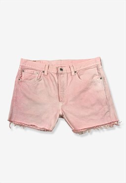 Vintage Levi's 501 Over-Dye Rinse Denim Shorts Pink W33