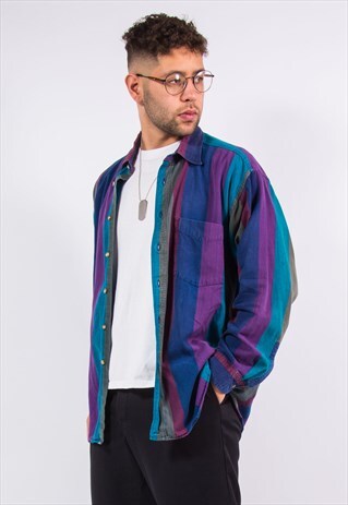 90'S VINTAGE STRIPED SHIRT