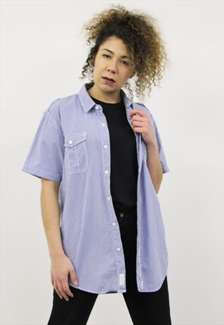 VINTAGE BLUE CHECKED TOMMY HILFIGER SHIRT