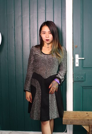 60S SILVER LUREX DRESS