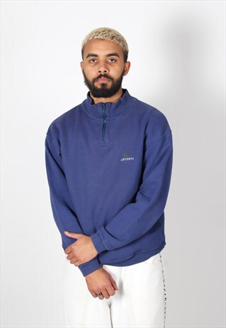 VINTAGE IZOD LACOSTE 1/4 SWEATSHIRT BLUE