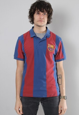 VINTAGE NIKE BARCELONA FC FOOTBALL SHIRT SMALL