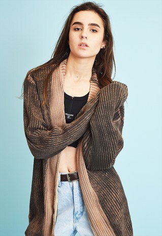 90'S RETRO GRUNGE KNITTED OVERSIZED DADS CARDIGAN