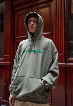 Green Hoodie With Green DBDNS Embroidery