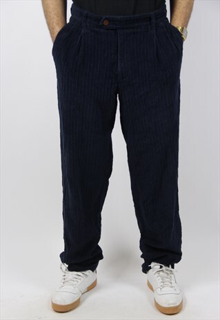 VINTAGE CORD NAVY TROUSERS
