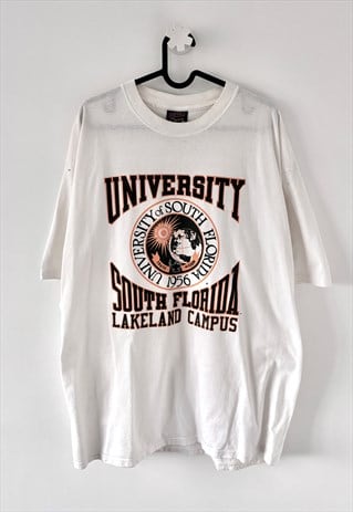 Vintage south Florida university white T-shirt large 