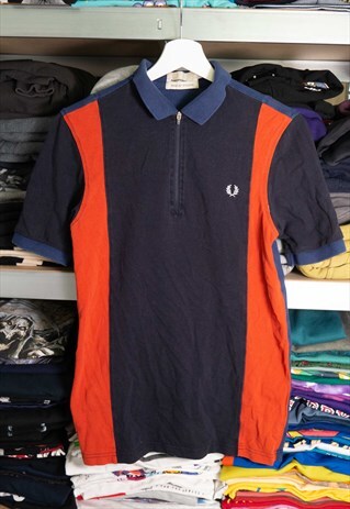 FRED PERRY X BRADLEY WIGGINS ZIP LOGO POLO