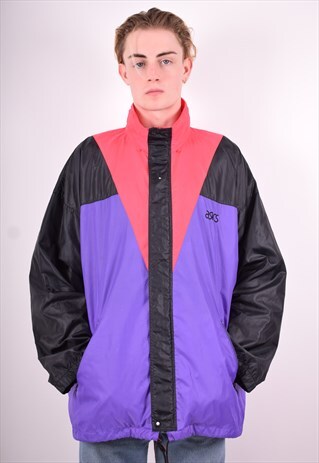 ASICS MENS VINTAGE JACKET XL MULTI 90'S