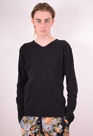 LEVI'S MENS VINTAGE TOP LONG SLEEVE XL BLACK 90S