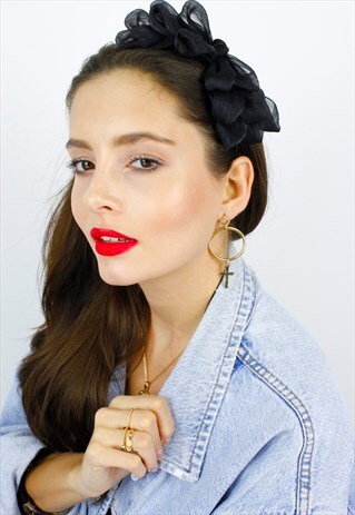 BLACK BOW FASCINATER ALICE HEAD BAND