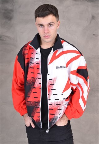 VINTAGE TRACK JACKET IN RED 90S