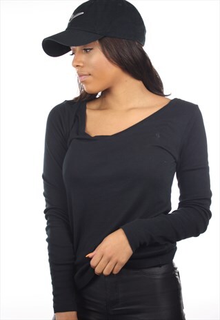 VINTAGE RALPH LAUREN LONG SLEEVE V NECK T SHIRT