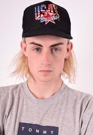 MENS VINTAGE CAP ONE SIZE BLACK 90S