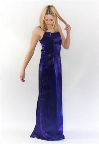 VINTAGE 90'S PURPLE SHEER EVENING DRESS