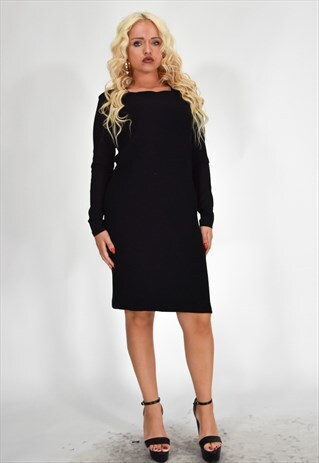 VERSACE VERSUS VINTAGE BLACK DRESS ELEGANT