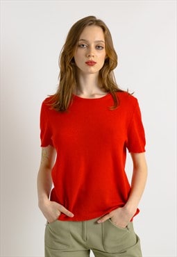 Vintage 90s Weill crew neck cashmere top 7497