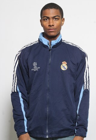 VINTAGE ADIDAS REAL MADRID TRACK JACKET BLUE