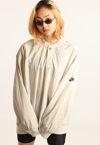 VINTAGE NIKE BUTTON UP WINDBREAKER SWEATSHIRT