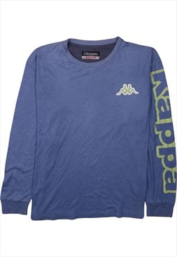 Vintage 90's Kappa Sweatshirt Pullover Crew Neck Blue Medium