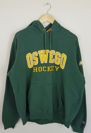 VINTAGE CHAMPION COLLEGE HOODIE GREEN