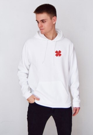 WHITE CLOVER (RED) HOODIE