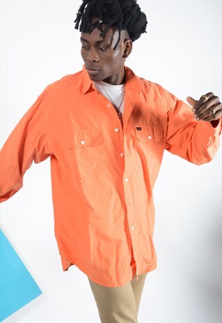 VINTAGE RALPH LAUREN SHIRT IN ORANGE.