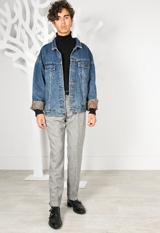 VINTAGE 80'S LEVI'S BLANKET DENIM JACKET / S0074