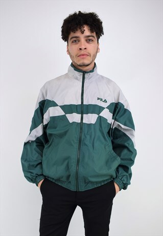 VINTAGE 90'S FILA GREEN & GREY JACKET