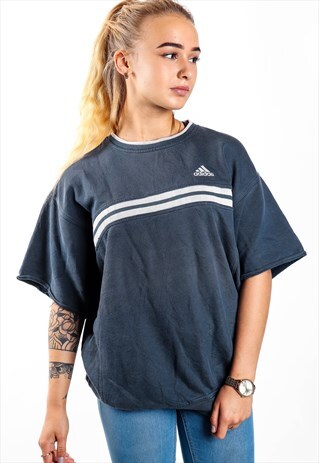VINTAGE ADIDAS SHORT SLEEVE SWEATSHIRT SW218