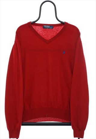 VINTAGE POLO RALPH LAUREN RED JUMPER WOMENS