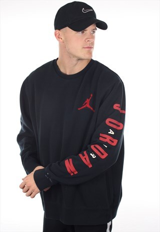 VINTAGE NIKE AIR JORDAN SMALL LOGO SWEATSHIRT JUMPER